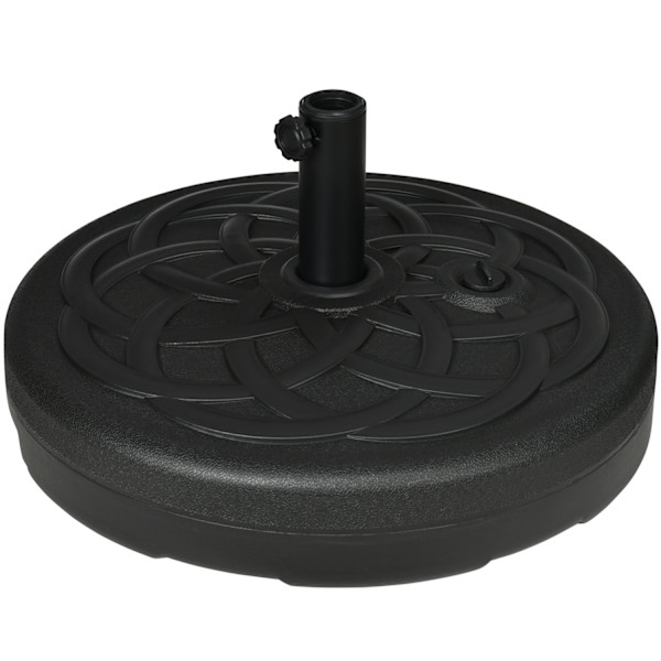 Rootz Shield Base Parasol Stand - Paraply Holder - Canopy Anchor - Water/Sand Fillable - Black - Ø56 X 30,5H CM