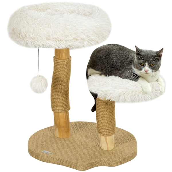 Rootz 24 "Cat Tree - Cat Tower - Scratching Post - Blød vaskbar seng - 50 cm x 47 cm x 61,5 cm for katte op til 5 kg