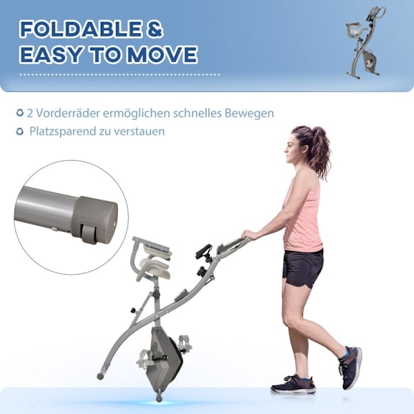 Rootz-kuntopyörä - Pyöräilypyörä - Sisäpyörä - LCD-näyttö - Säädettävä vastus - Tukeva teräsrunko - 97L x 51W x 115K cm