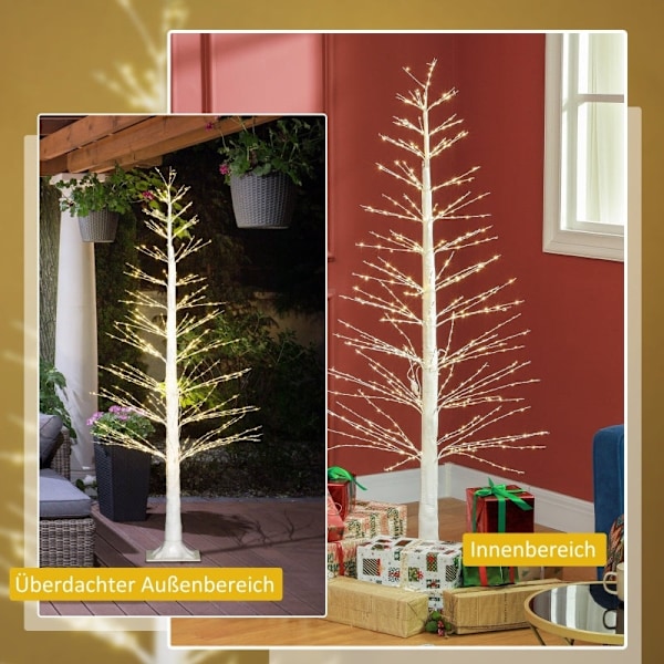 Rootz LED Tree of Lights - Upplyst träd - Artificiellt ljusträd - Varmvita LED-lampor - Realistisk barkstruktur - inomhus och utomhus - 150cm x 21cm x