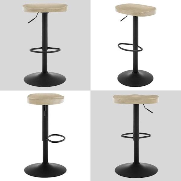Rootz barpall i trä - Vridbar pall - Ergonomisk pall - Justerbar i höjdled - Sits i massivt trä - 41,5 cm x (60-81 cm) x 31,5 cm