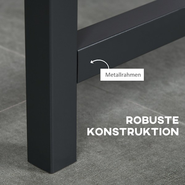 Rootz folding matbord - Industriellt bord - Space Saving Table - expanderar enkelt - 118 cm x 70 cm x 76,5 cm
