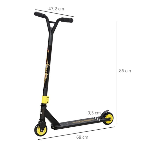Rootz Pro Stunt Scooter - Kick Scooter - Freestyle Tricks - Aluminium Frame - 68x47.2x86cm - Lätt och säker halkdäck
