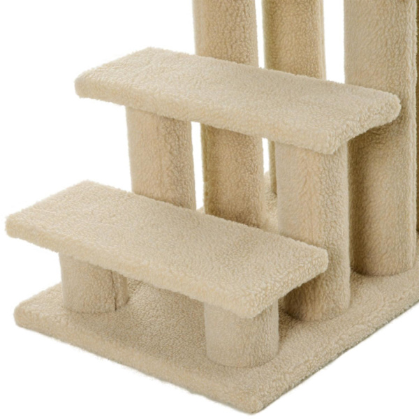 Rootz djurtrappa - Beige - Spånskiva, plysch - 25 cm x 16,92 cm x 23,62 cm