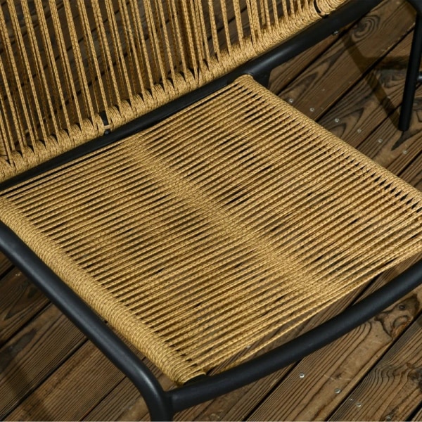 Rootz Polyrattan puutarhakalusteet - Rottinkinen patio - Istuintyynyt - 3-osainen istuin - Selkätyynyt - Tekorottinki - Metallirunko - Polyesteri - Vi