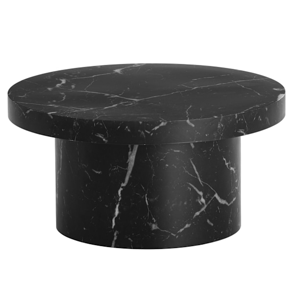 Rootz Round sofabord - Moderne bord - sort look -bord - Anti -slip -funktion - 60 cm x 60 cm x 30 cm