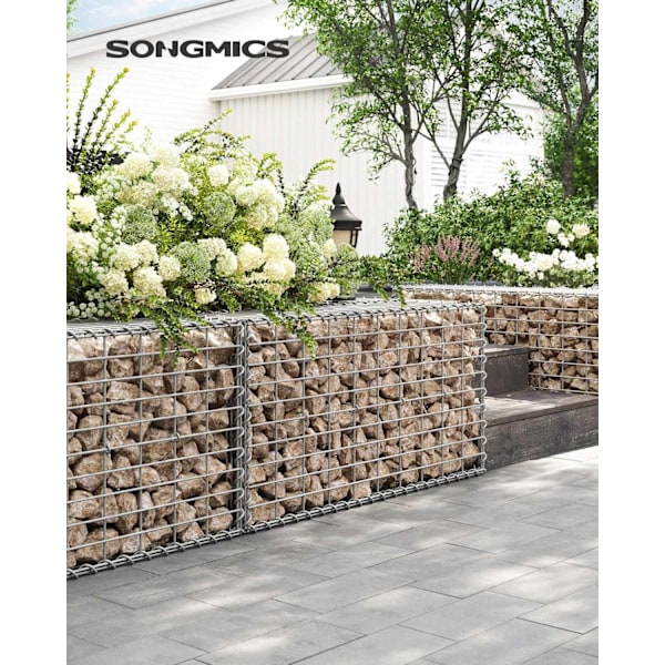 Rootz Gabion Korgset - Stenbur - Stödmur - Galvaniserat stål - 100 cm x 50 cm x 30 cm - 5 cm x 10 cm Mesh - 4 mm tråd