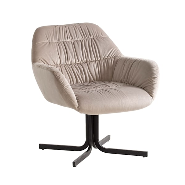 Rootz Cozy Lounge -tuoli - Moderni samettirinta - Pehmeä istuimen kuori - Stable Weatin - 64 cm x 74 cm x 68 cm