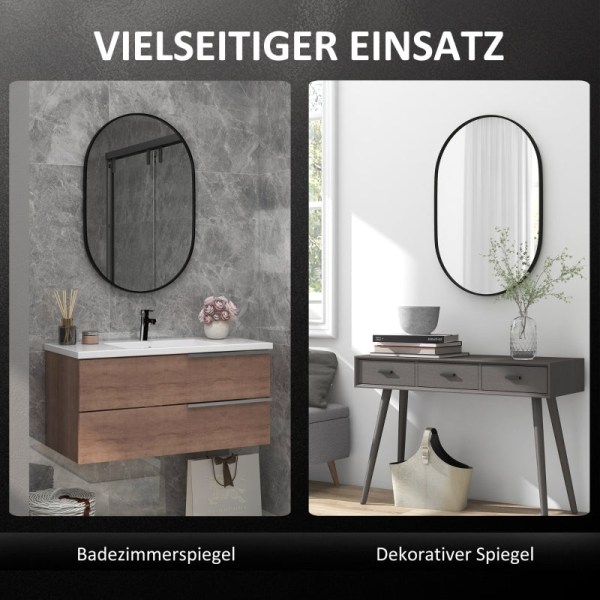 Rootz Badrumsspegel - Elegant oval spegel - Snygg sminkspegel -