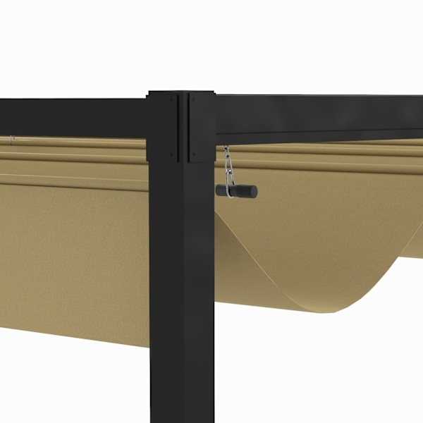 Rootz Pergola - Puutarhakatos - Patio -kansi - UV & Water -hylkivä - 400L x 300W x 222H CM