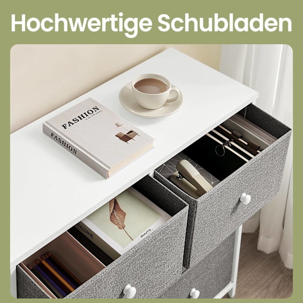 Rootz Chest of skuffe Closet - Fabric Dresser - Storage Cabinet - Letvægt - 30 x 80 x 71 cm