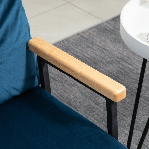 Rootz 2-sits sammetsbäddsoffa - Bäddbar soffa - Bäddsoffa - Justerbart ryggstöd - Förbättrad komfort - 102cm x 73cm x 81cm - Stålram