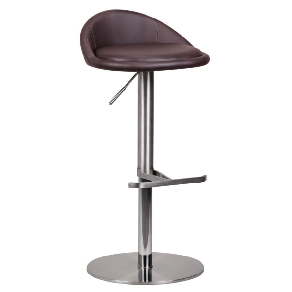 Rootz Holdbar M1 barstol i rustfrit stål brun stol moderne skamm