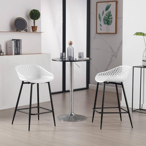 Rootz Hollow Back Barpall Set - Counter Chair - High Back Chair - PP Material - Ergonomisk design - 47cm x 84cm x 48,5cm