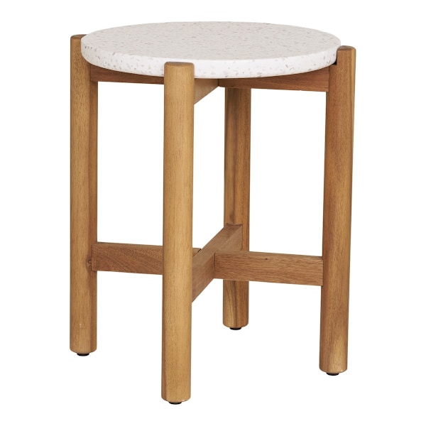 Rootz Terracina -pöytä - Acacia Wood Table - Pyöreä oleskelupöytä - Kestävä ja helppo puhdistaa - ø37x46cm