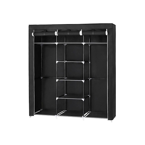 Rootz - XXL Canvas Garderobe - Garderobe - Opbevaringsskab - Sammenfoldeligt garderobeskab