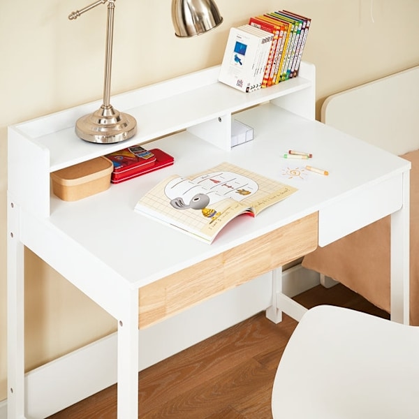 Rootz Compact Desk Table - Writing Desk - Study Desk - Space Saving Design - 100x95x59cm - Ideel til små værelser - MDF -materiale