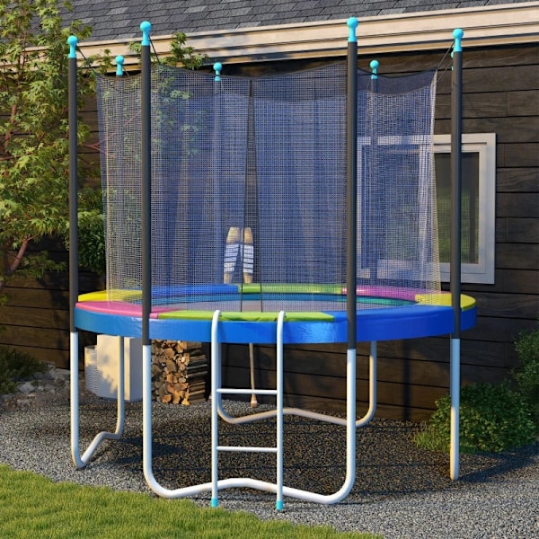 Rootz Ersättningskantskydd för studsmatta - Trampolinkantstoppning - Vattentät - Rivtålig - Gul + Rosa + Grön + Blå - Ø244 x 30H cm
