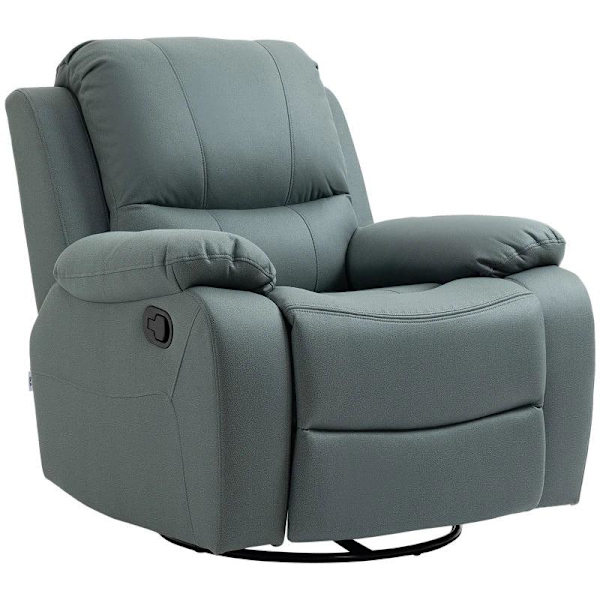 Rootz Relax Chair - Hvilestol - Stuestol - Med Vippejustering - 360° drejelig - Polyester/skum/stål - Grøn - 93 cm x 100 cm x 98 cm