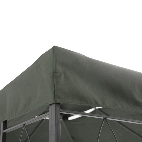 Rootz Replacement Roof - Gazebo Canopy - Gazebo Roof For Metal Gazebo - Garden Gazebo - Partytält - Trädgårdstält - Polyester - Mörkgrå - 3 x 4m