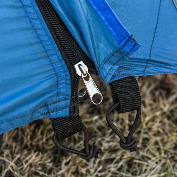 Rootz Camping Tent - Family Tent - Automatic Pop Up - Tent - Blue/Grey - 210 X 210 X 140 cm