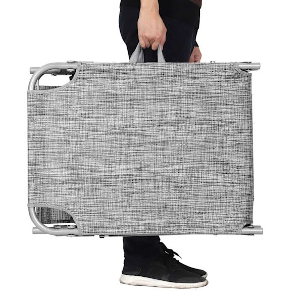 Rootz liggestol - Liggestol - Chaiselong - Greige - Strygejern - Syntetisk fiberstof - Nem montering - Afslapning - Letvægts - 53 cm x 193 cm x 29,5 c