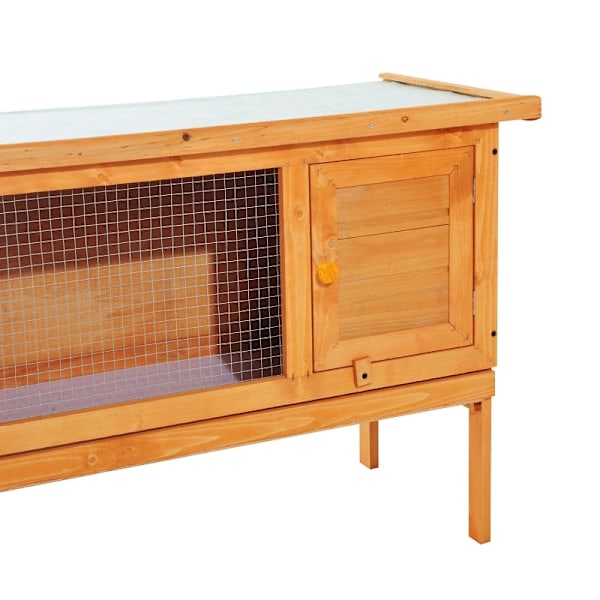Rootz PawHut Small Animal Hutch - Kaninskydd - Djurhägn - Hållbar och väderbeständig - Lätt att rengöra - Säker och säker - 90 cm x 45 cm x 65 cm - Gr