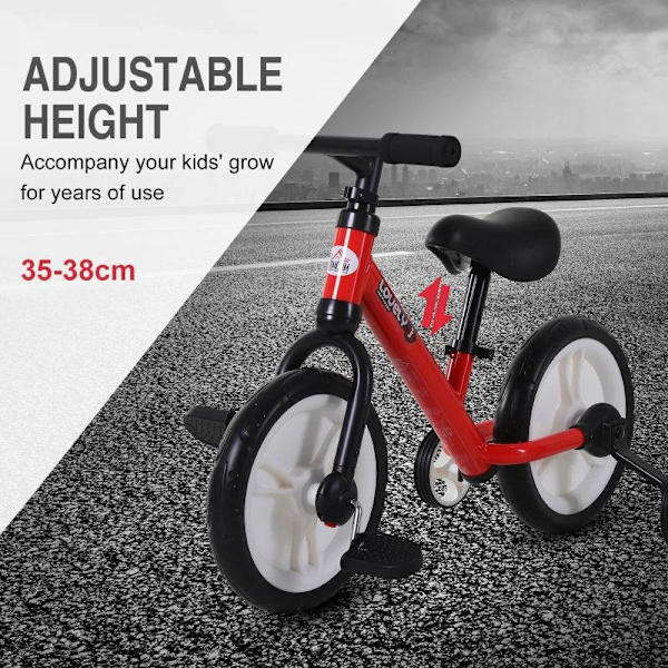 Rootz Balancecykel til børn - Rød - Pp, Metal, Eva - 33,46 cm x 14,17 cm x 21,25 cm