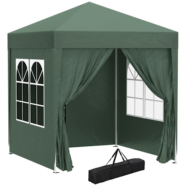 Rootz 2x2m hopfällbart lusthus - Paviljong - Öltält - Snabbinstallation - UV-skydd - Hög stabilitet - 2L x 2W x 2,4H m - Stål & Oxford-tyg