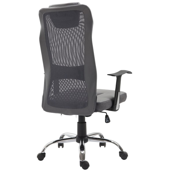 Rootz Kontorstol Executive - Grå - Skum, Læder, Metal - 25,59 cm x 23,94 cm x 48,03 cm