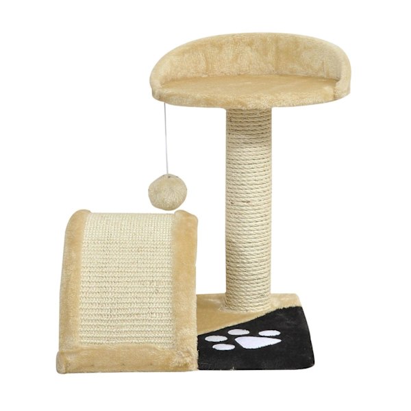 Rootz Cat Tree Sisal Pillars - Beige - Spånplade, Plys, Sisal - 14,17 cm x 14,17 cm x 17,32 cm