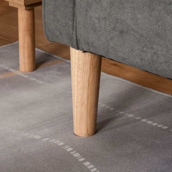 Rootz Soffa - 3-sits - Dubbel bäddsoffa - Grå - 166,5 x 62 x 82 cm