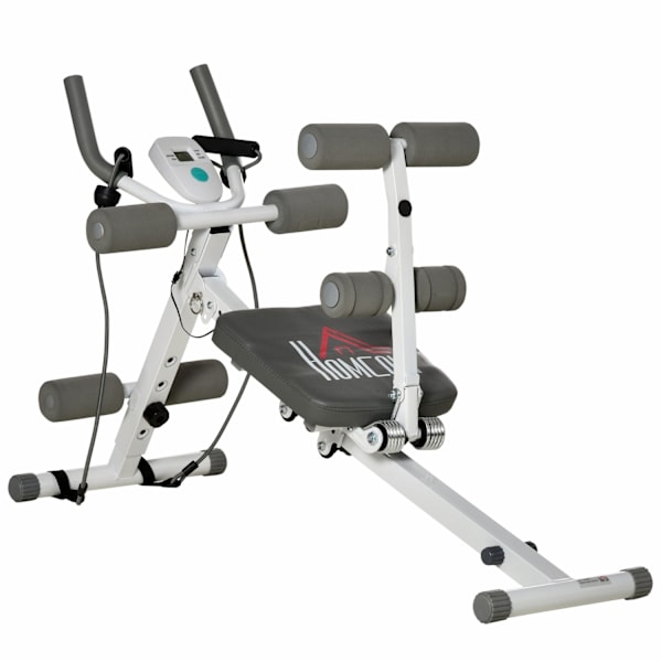 Rootz 2 i 1 Sit -Up -træner - Abdominal Trainer - Fitness Equipment - LCD Monitor - Steel Frame - 117 cm x 46 cm x 70 cm