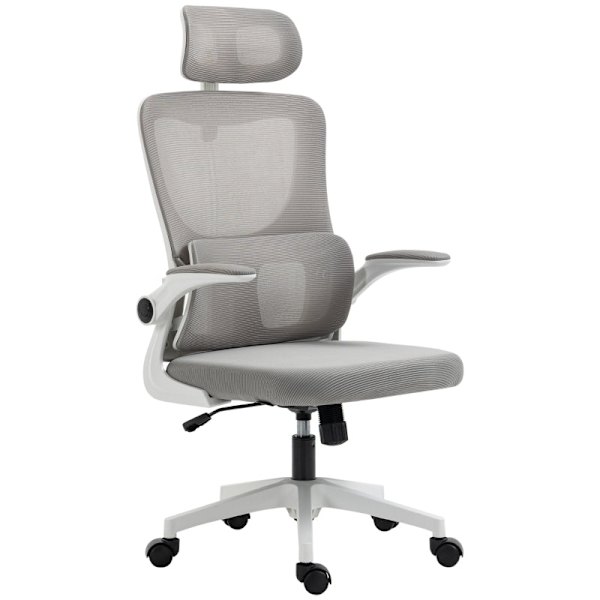 Rootz Vinsetto Kontorsstol - Ergonomisk skrivbordsstol - Justerbar datorstol - Ultimate Comfort - Svankstöd - Lutande ryggstöd - 60cm x 59cm x 114-122