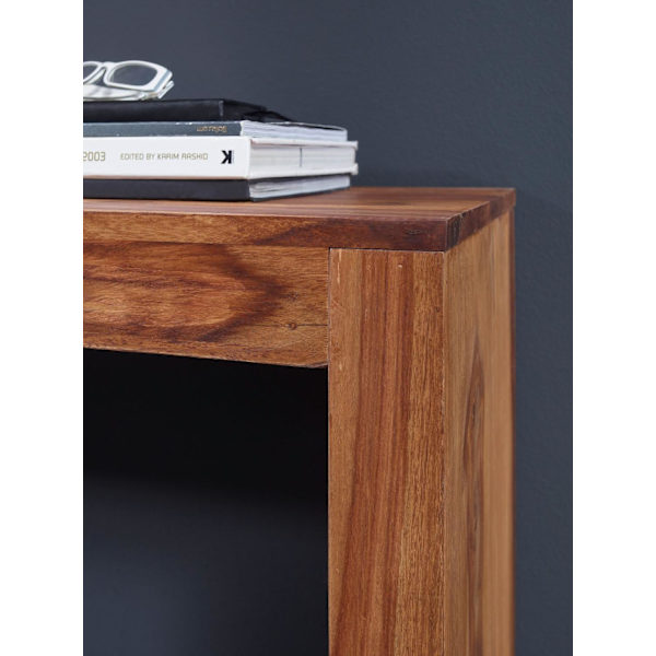 Rootz Konsolbord Massivt træ Sheesham konsolbord 115 x 40 cm arbejdsbord i hyttestil naturligt træ moderne