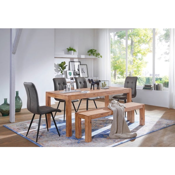 WOHNLING massivt træ spisebord - moderne bord - akacietræ - hånd