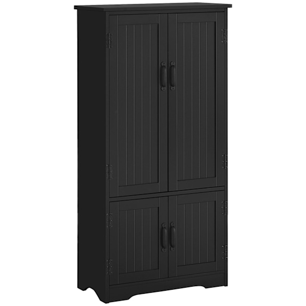 Rootz Kitchen Buffet - Contemporary Cabinet - Black Storage Unit - Modern Elegance - 60L X 30W X 123H CM