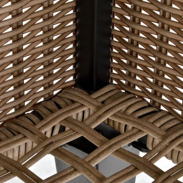 Rootz Garden Side Table - Poly Rattan Side Table - Garden Coffee Table - Balcony Table - Extendable - Khaki