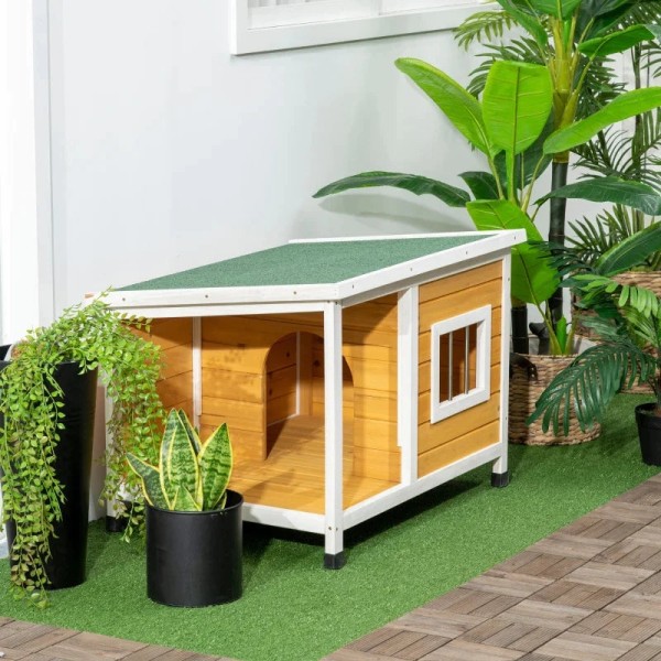 Rootz Hundehus med veranda - Åbningstag - Vindue - Justerbare fø