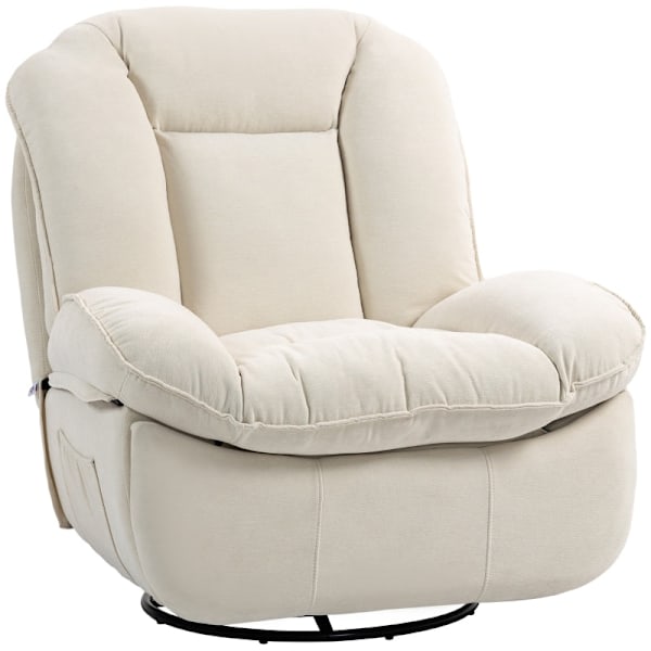 Rootz Liggstol - TV-stol - 360° vridbar - Gungfunktion - Chenilletyg - Fjäderstoppning - 104cm x 100cm x 102cm