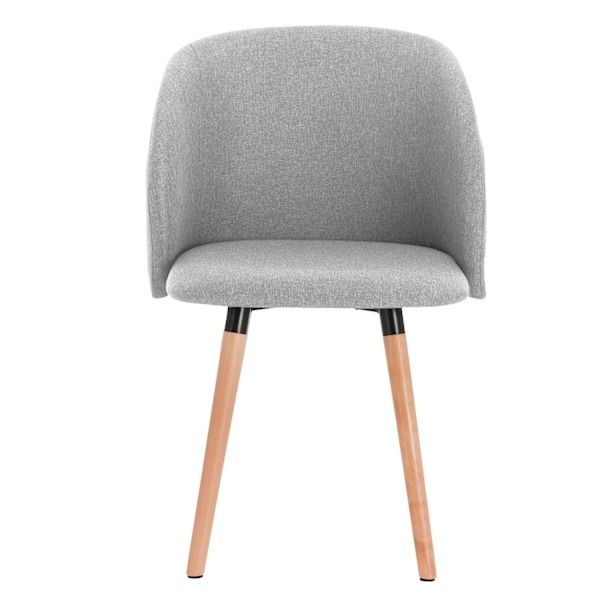 Rootz matstolsset - Sittensemble - Köksstolar - Middagspallar - Komfortstolar - Linnekudde sittplatser - Måltidsbänkar - Ljusgrå - 45x46cm Sitsstorlek