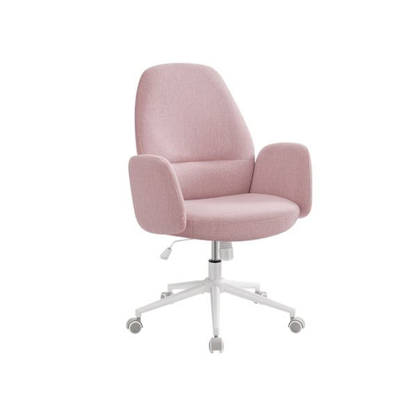 Rootz Swivel Chair Höjdjusterbar med armstöd - Pastellrosa - Task Chair - Ergonomisk kontorsstol - 70cm x 70cm x (101-109cm)