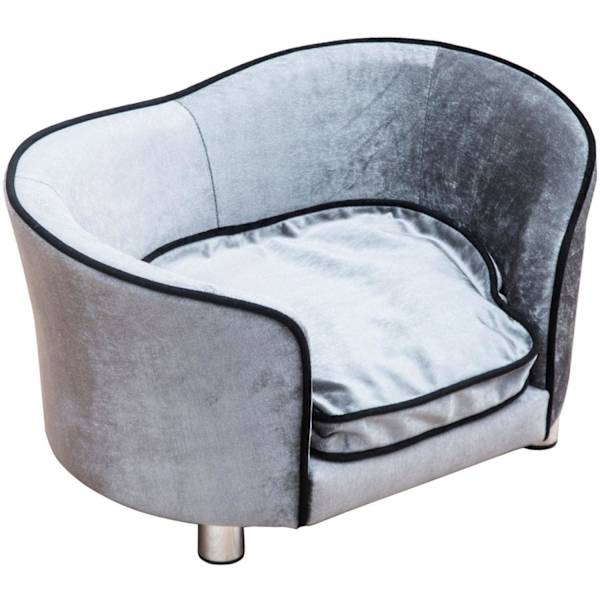Rootz Luxury Dog Sohva - harmaa - kuusipuu, pehmo - 27,17 cm x 19,29 cm x 14,96 cm
