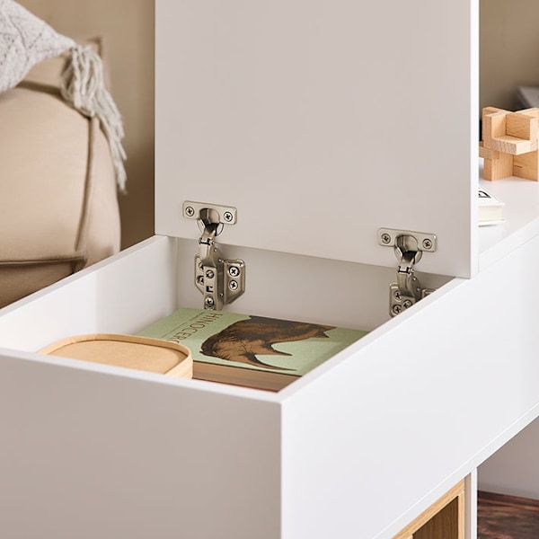 Rootz Mobile Arkiverskab - Opbevaringsenhed - Arrangør - ubesværet mobilitet - 30x61x70cm - PB/MDF - Skuffe & Door, Natural Bookhelf