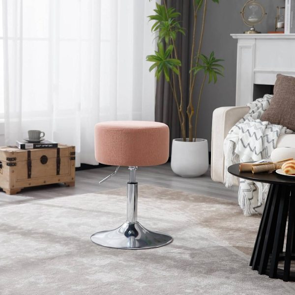 Rootz Swivel Bar Pall - Sminkpall - Salongpall - Manchestersits - Justerbar höjd - 33,5 cm x (52-67 cm) x 33,5 cm