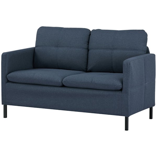 Rootz 2-sits soffa - Loveseat - Klädd soffa - Elegant design - 135L x 67W x 80H cm - Krämfärgad - Tyg i linne-look