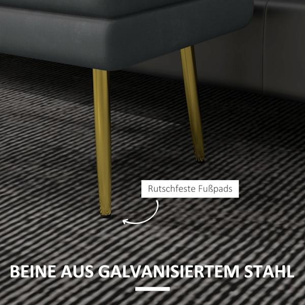 Rootz polstret opbevaringsbænk - Accentbænk - Siddebænk - Moderne Scandi Design - Rigelig opbevaring - Komfortable siddepladser - 79,5 cm x 37,5 cm x