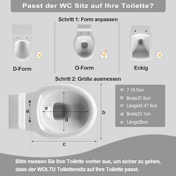 Rootz Thermoset O-formet toiletsæde - Soft Close Låg - Quick Release - Rustfrit stål Hængsler - Antibakteriel - 37cm x 47,5cm