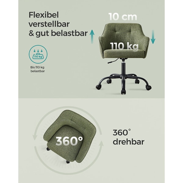 Rootz Swivel Chair - Gaming Chair - Rullande fåtölj - Bekväm sittplats - 69cm x 65cm x 83-93cm