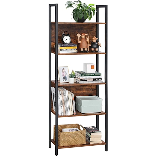 Rootz Køkkenskab - Reol Industriel - Skabe - Stigeskab 5 Lag - 62 x 24 x 165 cm